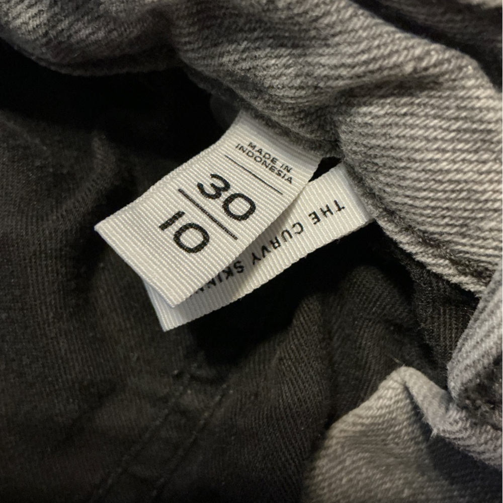 🌺Loft high-rise, button-fly, curvy skinny-fit gray jeans - Picture 7 of 9